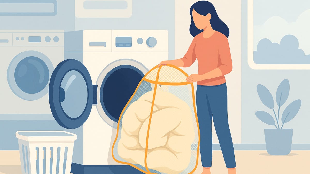 羽毛布団に適した洗濯ネットの使い方