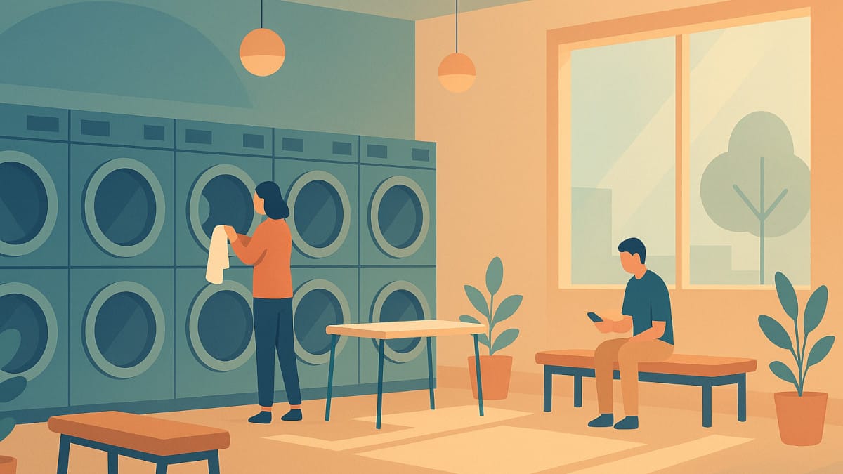 コインランドリーで取りに来ない人にならないために