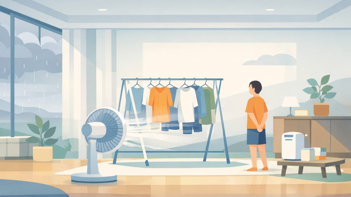 部屋干しの湿気を取る方法！カビや生乾きを防ぐとっておきの対策