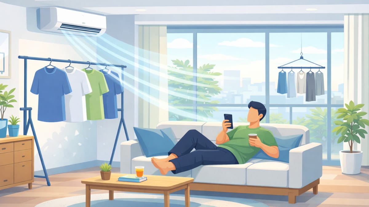 一人暮らしの部屋干しが乾かない時の対策