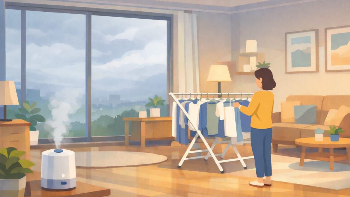 部屋干しで加湿器はいらない？冬の乾燥対策