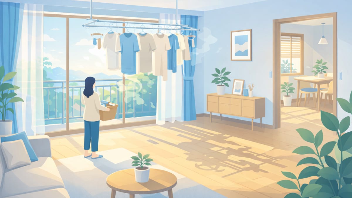 部屋干しで加湿器がいらない条件と結露対策